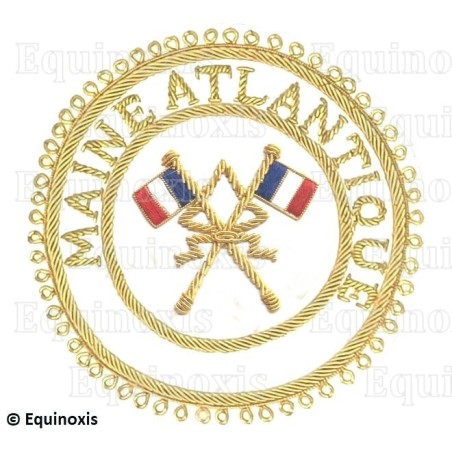 Badge / Macaron GLNF – Grande tenue provinciale – Passé Grand Porte-Etendard – Maine Atlantique – Brodé main